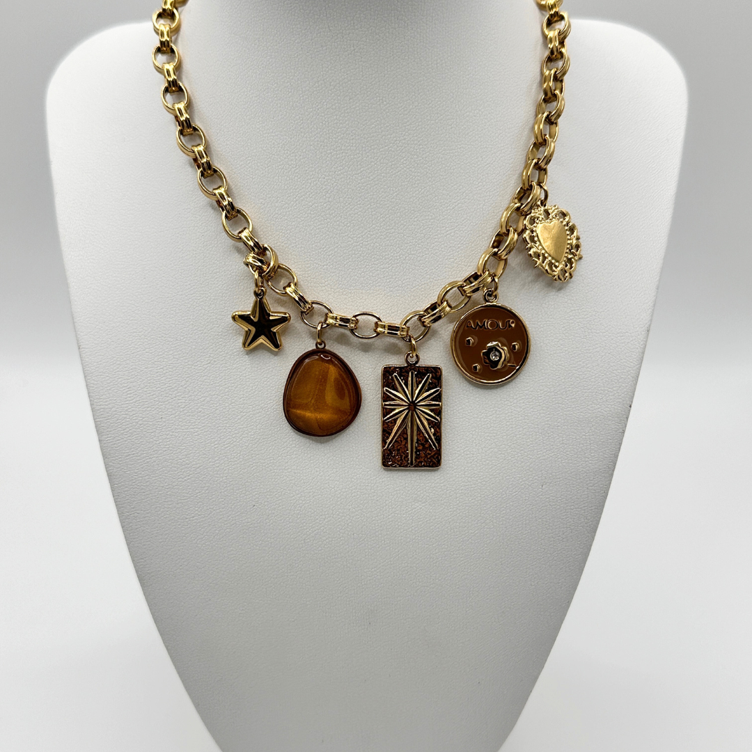 Collana Amour sole e stelle